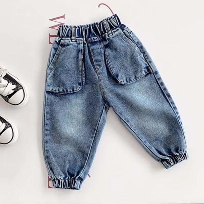 Boys Pants Kids Autumn Spring Clothes Trousers Children Denim Pants for Baby Boy Jeans Toddlers Blue