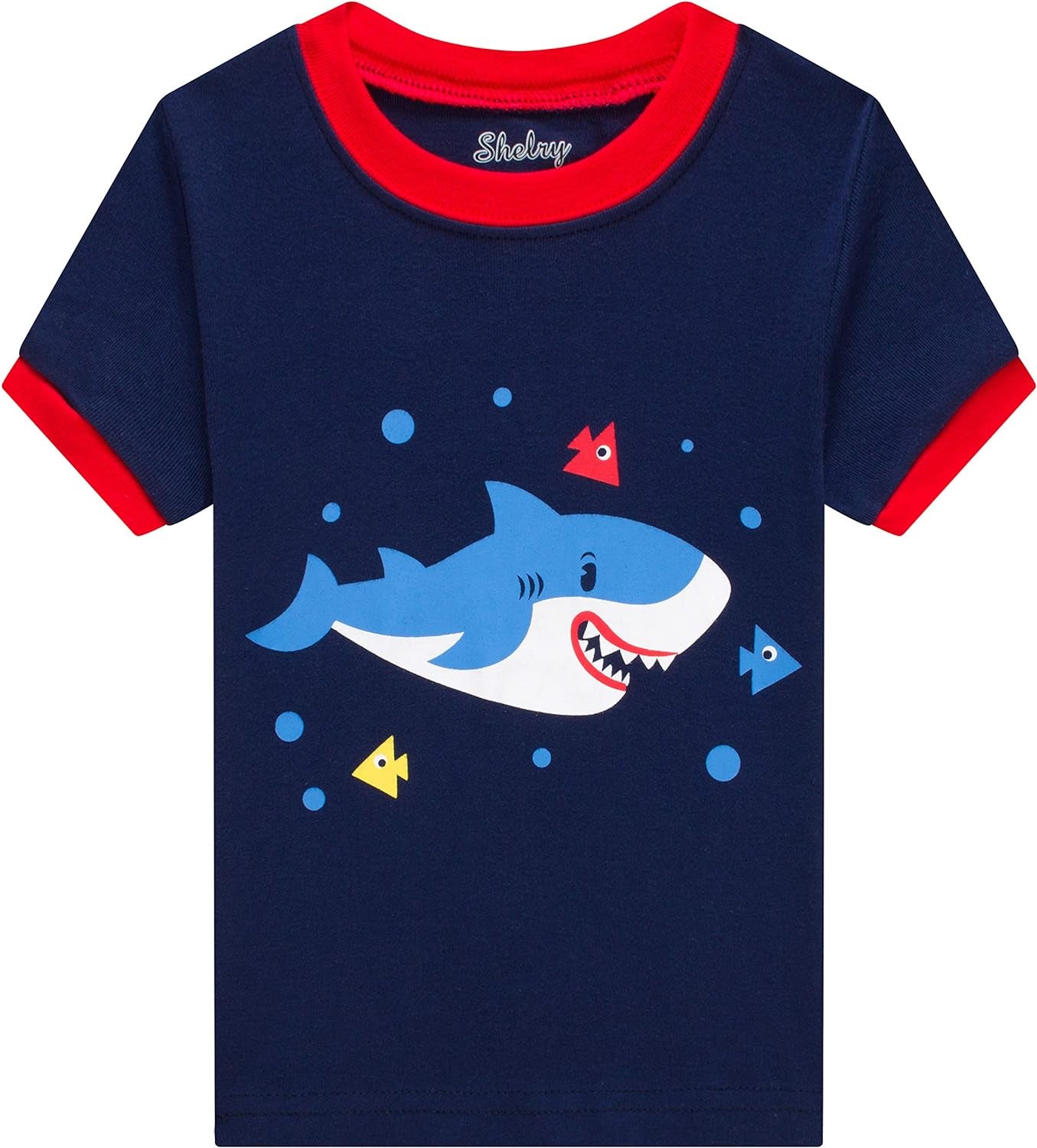 Little Boys Shark Pajamas Summer Kids 4 Pcs Cotton Pyjamas Children Clothes 5T