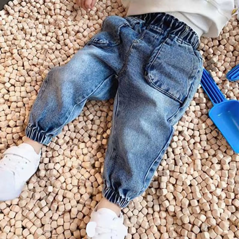 Boys Pants Kids Autumn Spring Clothes Trousers Children Denim Pants for Baby Boy Jeans Toddlers Blue