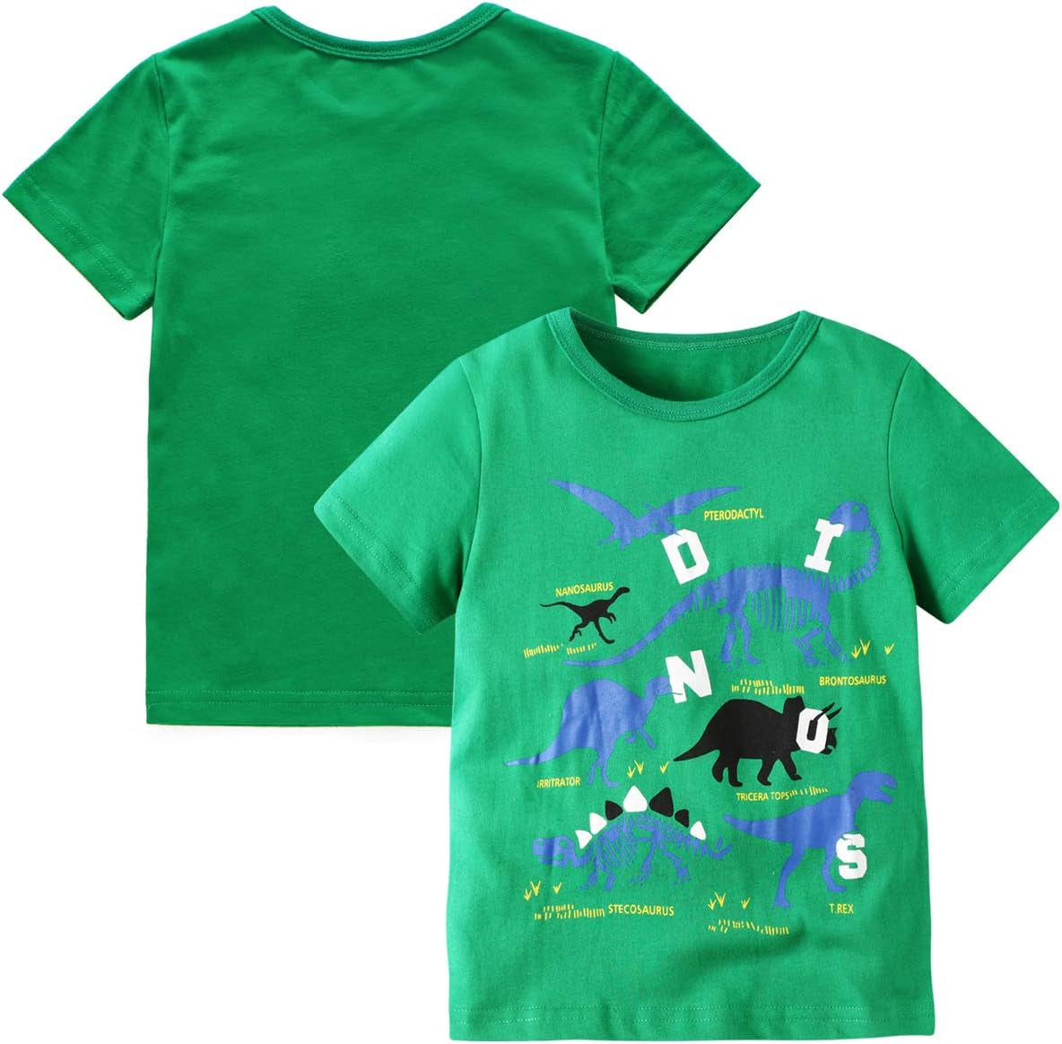 Toddler Boys Shirts Clothes Short-Sleeve Little Kids T Shirts Boys' Tops, Tees & Shirts Graphic TEE Age 2-7 Years 4-Pack