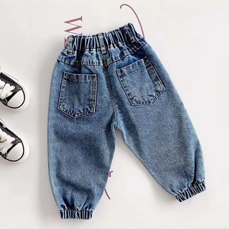 Boys Pants Kids Autumn Spring Clothes Trousers Children Denim Pants for Baby Boy Jeans Toddlers Blue