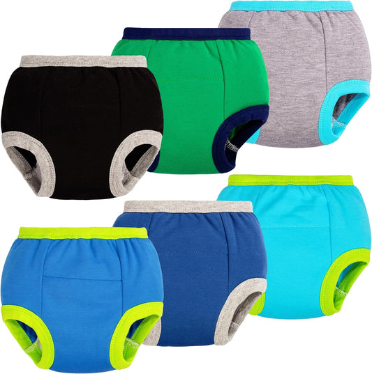 Toddler Training Pants, Soft Cotton Absorbent Training Underwear for Baby Boys & Girls