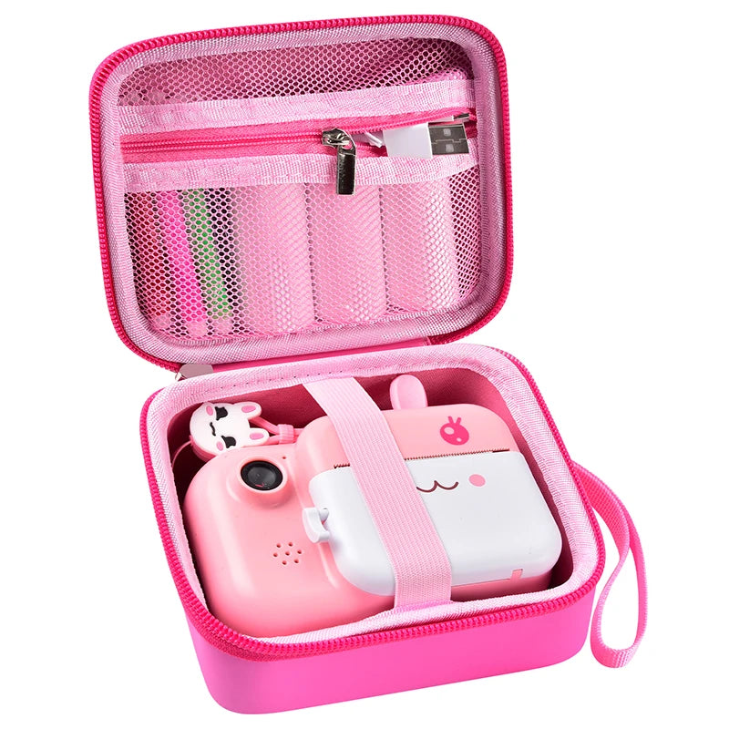 Kid Camera Case Compatible with Instant Camera for Kids Digital Video Cameras Storage Holder Bag for Girls Toddler Camera